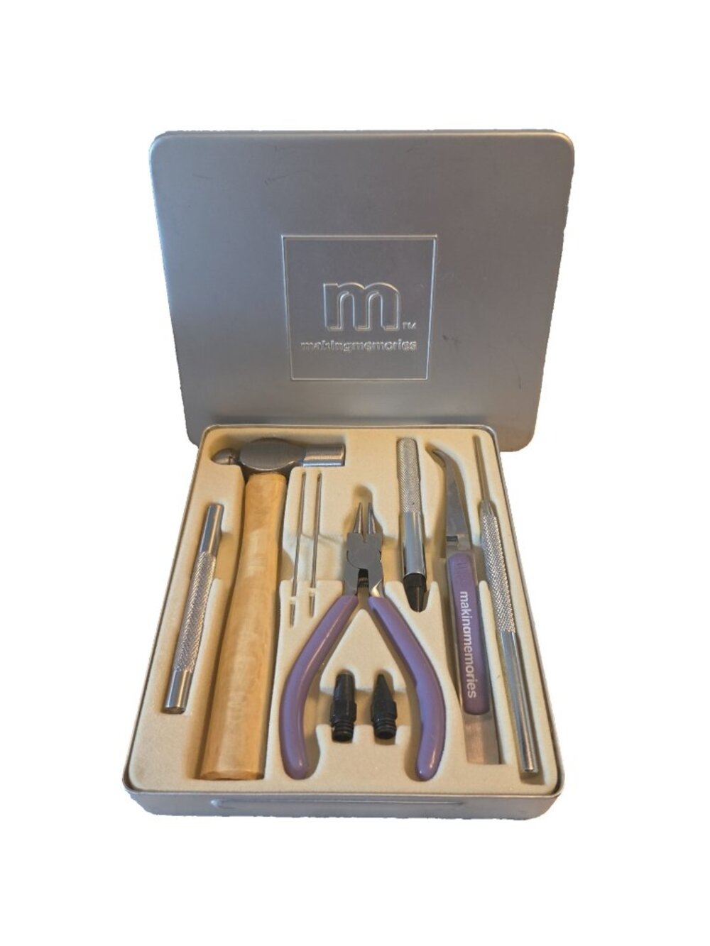 Making Memories Scrapbooking Tool Kit Hammer Tools Tweezers Needle Nose Pliers